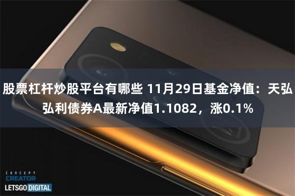 股票杠杆炒股平台有哪些 11月29日基金净值:天弘弘利债券A最新净值1.1082,涨0.1%
