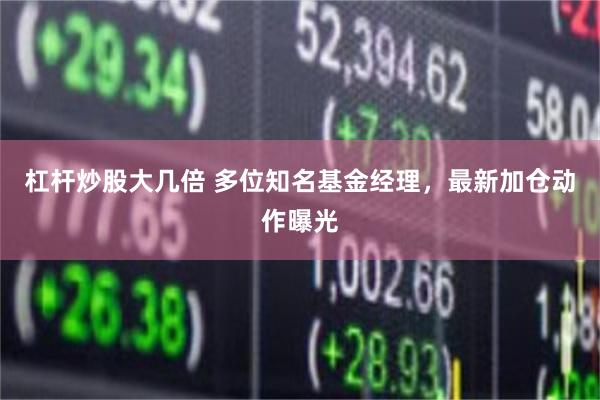 杠杆炒股大几倍 多位知名基金经理，最新加仓动作曝光