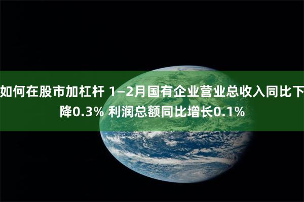 如何在股市加杠杆 1—2月国有企业营业总收入同比下降0.3% 利润总额同比增长0.1%