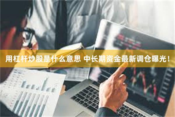 用杠杆炒股是什么意思 中长期资金最新调仓曝光！