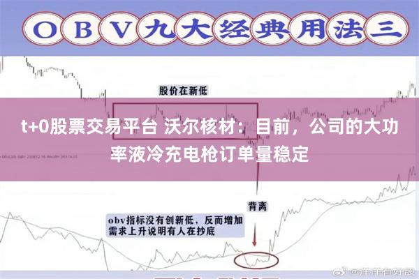 t+0股票交易平台 沃尔核材：目前，公司的大功率液冷充电枪订单量稳定