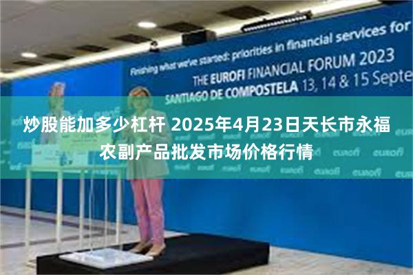 炒股能加多少杠杆 2025年4月23日天长市永福农副产品批发市场价格行情