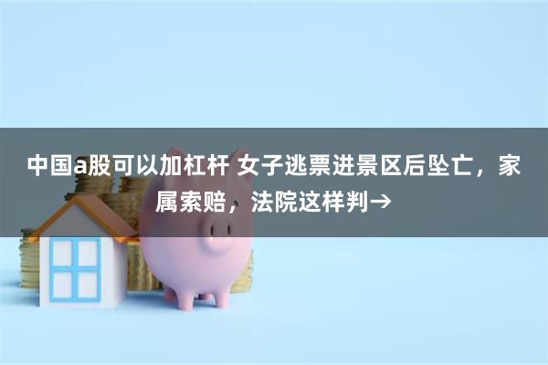中国a股可以加杠杆 女子逃票进景区后坠亡，家属索赔，法院这样判→