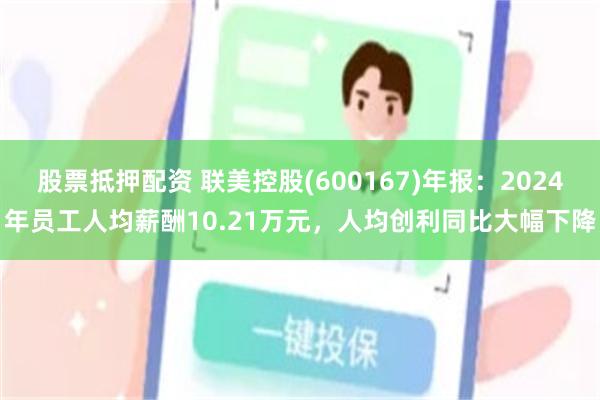 股票抵押配资 联美控股(600167)年报：2024年员工人均薪酬10.21万元，人均创利同比大幅下降